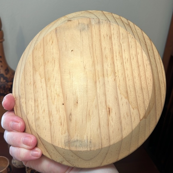 VTG Tiki Wooden Pyrography Folk Art Decanter with 6 Stem Cups and Serving Tray - Picture 7 of 12
